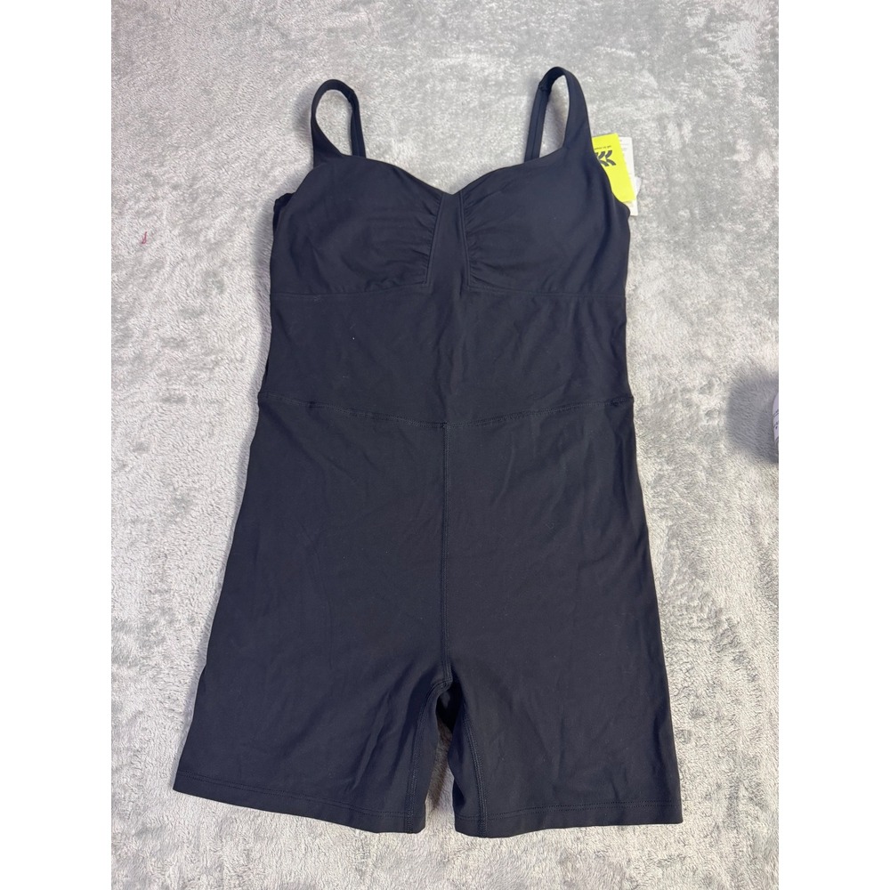 All in Motion Women Black Activewear Bodysuit Romper Sweetheart Neck Size M NWT